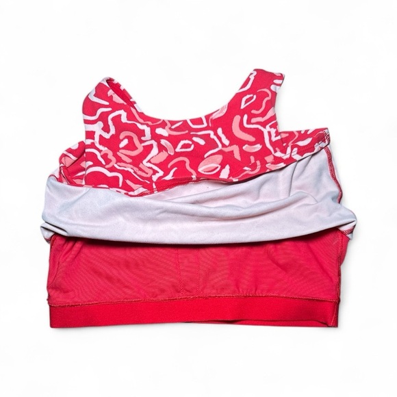 Athleta Conscious Crop Tank Abstract Floral Print Red Pink Women’s S - Picture 6 of 9